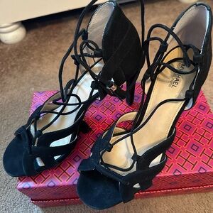 Michael Kors Black Lace-Up Heels